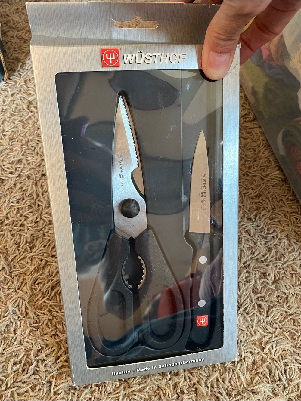Wusthof Black Kitchen Shears and Paring Knife Gift Set